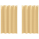 Firany blackout z kółkami 2 pcs Beżowy 175 x 140 cm Poliester
