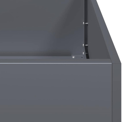 Doniczka Antracyt 120x40x40 cm Stal walcowana na zimno