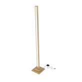 alset lampa podłogowa drewno buk + srebrny 1x18w led 4000