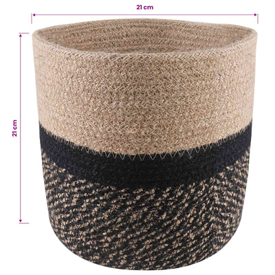 Zestaw doniczek 2 pcs Naturalny i czarny ? 21 x 21 cm