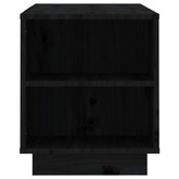 vidaXL Szafka pod TV, czarna, 110x35x40,5 cm, lite drewno sosnowe