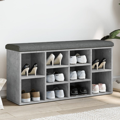 na buty, szarość betonu, 102x32x50 cm Ławka