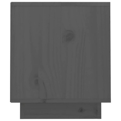 vidaXL Szafka pod TV, szara, 70x34x40 cm, lite drewno sosnowe