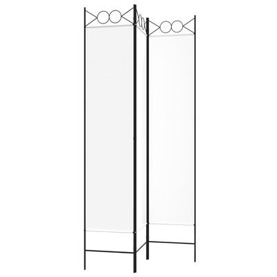 Parawan 3-panelowy, biały, 120x200 cm, tkanina