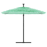 Parasol ogrodowy na stalowym słupku, zielony, 269x269x235 cm