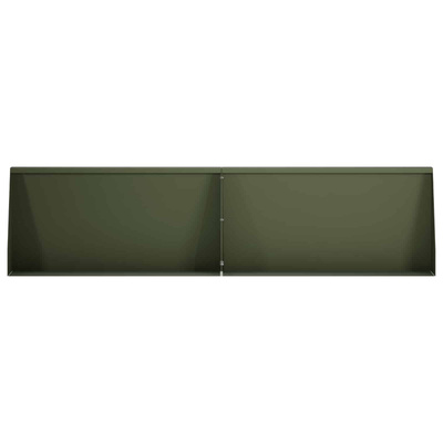 Mur oporowy 2 szt. 80 x 12 x 30 cm Stal Oliwkowy zielony