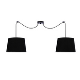 Lampa wisząca z abażurami Gillo czarna podwójna loftowa nad stół