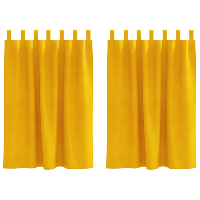 Zasłony zaciemniające 2 pcs Musztardowy Żółty 140 x 140 cm