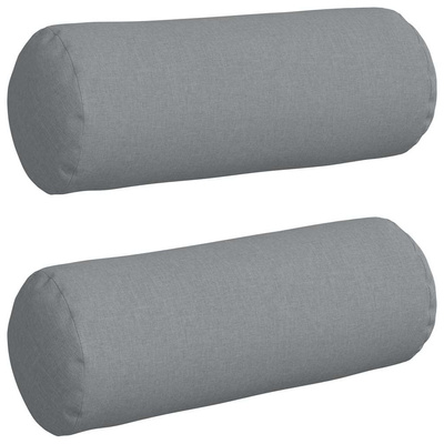 Poduszki Wałkowe 2 pcs Jasnoszary ? 25 x 70 cm tkanina