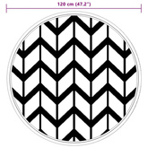 vidaXL Dywan na zewnątrz, szary, Ø120 cm, PP