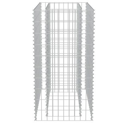 vidaXL Podwyższona donica gabionowa, galwanizowana stal, 90x50x100 cm