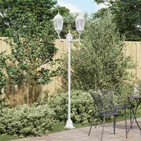 Lampa ogrodowa Biały 68 x 20 x 235 cm Aluminium i szkło