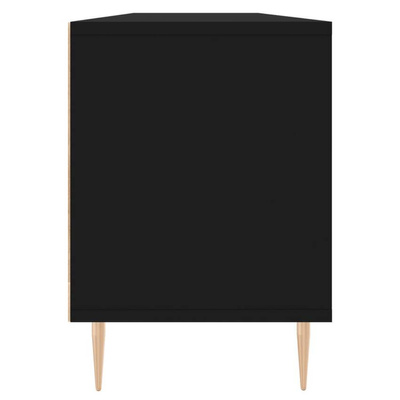 vidaXL Szafka pod TV, czarna, 150x30x44,5 cm, materiał drewnopochodny