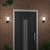 Zewnętrzna lampa ścienna 2 pcs Czarny 12 x 8,5 x 27 cm