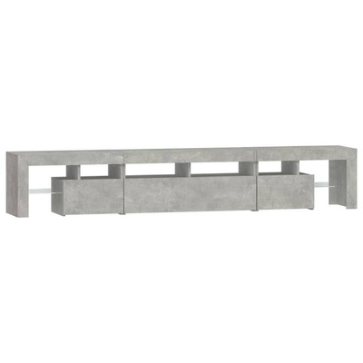 vidaXL Szafka pod TV z oświetleniem LED, szarość betonu, 230x36,5x40cm