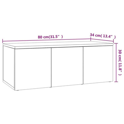 vidaXL Szafka pod TV, szarość betonu, 80x34x30 cm