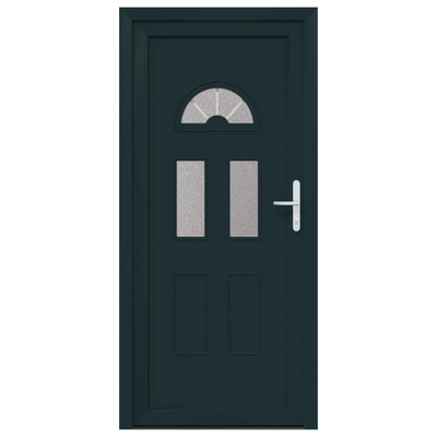 Drzwi Frontowe 98 x 208 cm PVC antracytowy