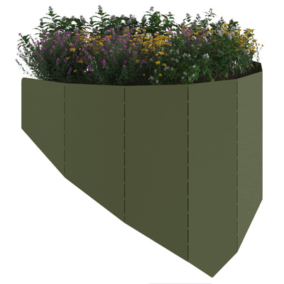 Krawężnik do trawnika 100 x 45 cm Stal Oliwkowy zielony
