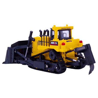 Spychacz Buldożer Koparka Huina Metalowy Model Budowlany 1:50