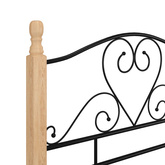 Rama łóżka, czarna, metalowa, 100 x 200 cm