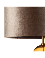 Lampa podłogowa LEONA brązowy E27 100W złota