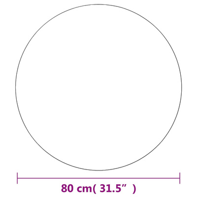 vidaXL Lustro ścienne bez ramy, okrągłe, 80 cm, szkło