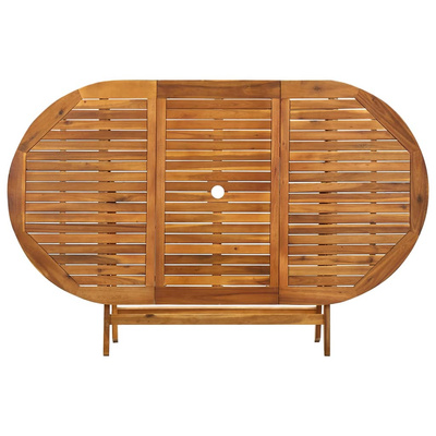 Składany stół ogrodowy, 160x85x75 cm, lite drewno akacjowe