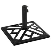 Podstawa pod parasol, czarna, 44x44x31 cm, żeliwo