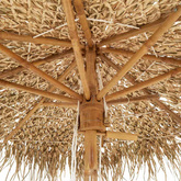 Parasol Tiki z baldachimem z liści bananowca, 240 cm, bambus
