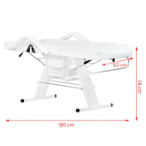 Fotel kosmetyczny A202 z kuwetami biały 100712