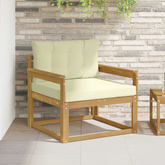 Środkowa sofa ogrodowa Poliester Biały