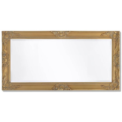 vidaXL Lustro ścienne w stylu barokowym 100x50 cm, złote