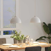 Lampy wiszące 2 szt. Regulowana wysokość E27 Biały ?30 cm Metal