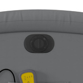 vidaXL Rozkładany fotel masujący, elektryczny, szary, sztuczna skóra