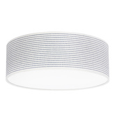 KIDDY lampa sufitowa plafon dziecięca 2x40W E27 biały abażur tkanina 38 cm wzór paski niebieskie pokój dziecka chłopca nowoczesna