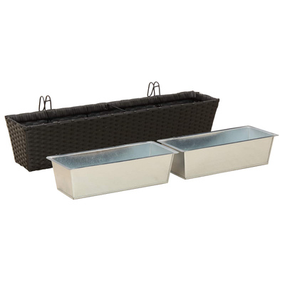 Balustrada 2 pcs 80 x 17 x 17 cm Metal