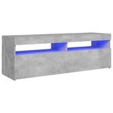 vidaXL Szafka pod TV z oświetleniem LED, szarość betonu, 120x35x40 cm wariant 4