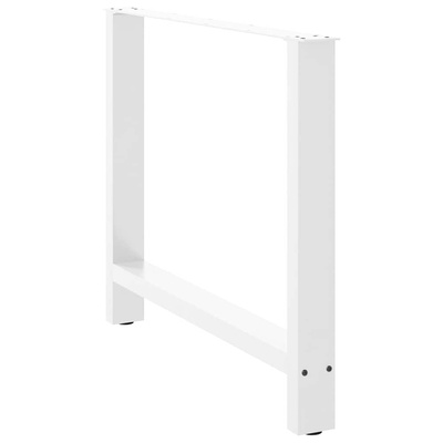 Nogi do stołu jadalnego białe 2 szt. 100x(72-73) cm stal