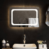 vidaXL Lustro łazienkowe z LED, 60x40 cm model standard