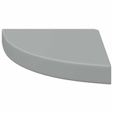 vidaXL Narożne półki ścienne, 4 szt., szare, 25x25x3,8 cm, MDF