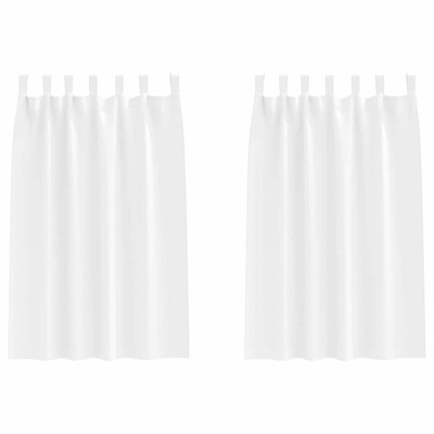 Firany blackout z kółkami 2 pcs Czysta Biała 175 x 140 cm