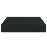 vidaXL Półki ścienne, 4 szt., czarne, 23 x 23,5 x 3,8 cm, MDF
