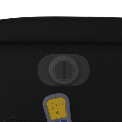 vidaXL Rozkładany fotel masujący, elektryczny, czarny, sztuczna skóra