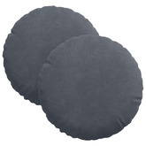 Poduszki na siedziska 2 pcs Ciemnoszary ?30 x 13 cm Aksamit