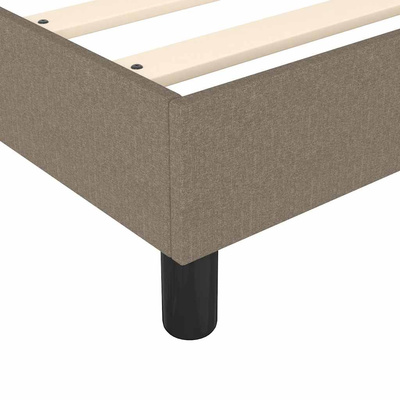 vidaXL Łóżko kontynentalne z materacem, taupe, tkanina, 140x190 cm wariant 10