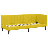 Rama Łóżka Narożnego z Materacem 2 szt. Żółty 80 x 200 cm
