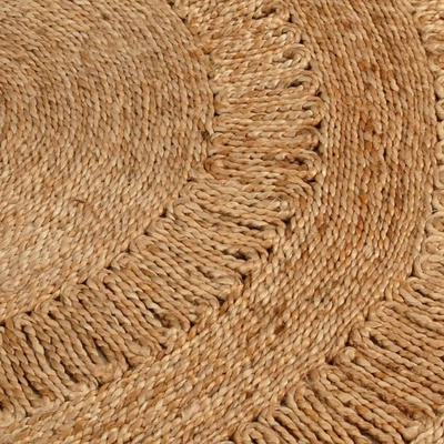 vidaXL Ręcznie pleciony dywan z juty, 150 cm, okrągły