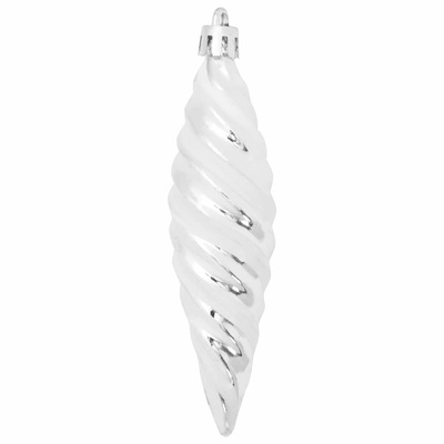 Świąteczna kula w spiralnym kształcie 40 pcs Srebrny