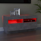 vidaXL Szafka pod TV z oświetleniem LED, szarość betonu, 80x35x40 cm