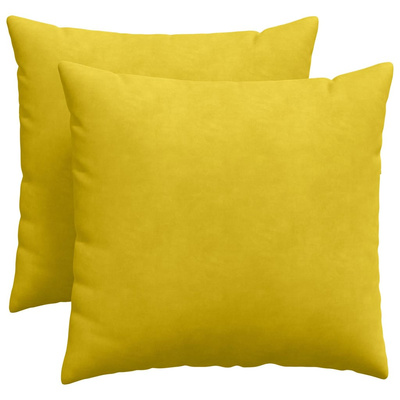 Poduszki na sofę 2 pcs Żółty 50 x 50 cm Tkanina sztruksowa